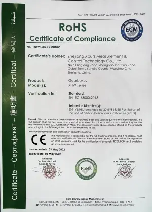 Gearbox ROHS Certificate